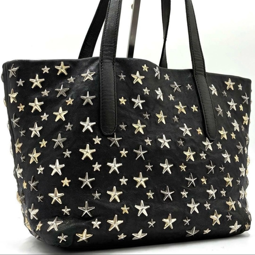Black Star-Studded Tote Bag Jimmy Choo